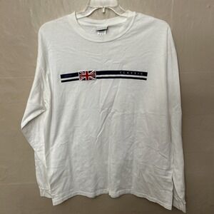 reebok Classic Large White Long Sleeve Shirt With British‎ Patch